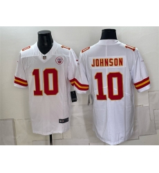 Men’s Kansas City Chiefs #10 Emmett Johnson White 2026 Vapor Untouchable Limited Stitched Football Jersey