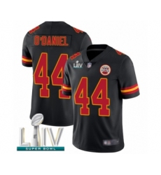 Men's Kansas City Chiefs #44 Dorian O'Daniel Limited Black Rush Vapor Untouchable Super Bowl LIV Bound Football Jersey