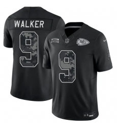 Men's Kansas City Chiefs #9 Kenneth Walker III Black 2026 F.U.S.E. Salute to Service Limited Football Stitched Jersey