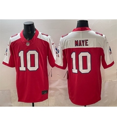 Men's New England Patriots #10 Drake Maye Red Alternate F.U.S.E. Throwback Vapor Limited Stitched Football Jersey