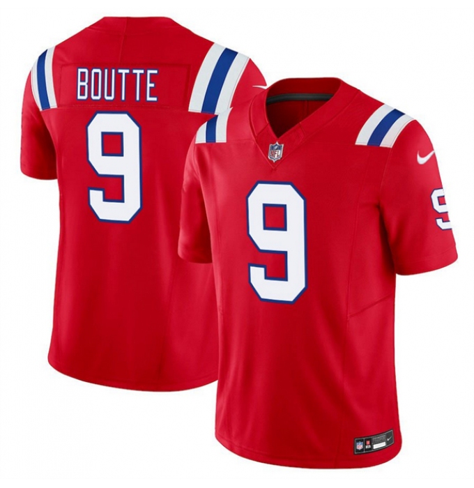 Men's New England Patriots #9 Kayshon Boutte Red 2025 F.U.S.E. Vapor Limited Football Stitched Jersey