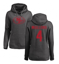 NFL Women's Nike San Francisco 49ers #4 Nick Mullens Ash One Color Pullover Hoodie