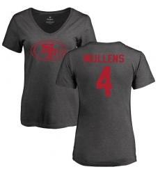 NFL Women's Nike San Francisco 49ers #4 Nick Mullens Ash One Color T-Shirt