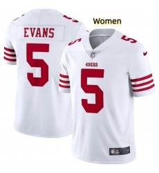 Women San Francisco 49ers #5 Mike Evans White 2026 Vapor Untouchable Limited Stitched Football Jersey