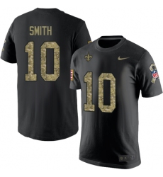 NFL Nike New Orleans Saints #10 Tre'Quan Smith Black Camo Salute to Service T-Shirt