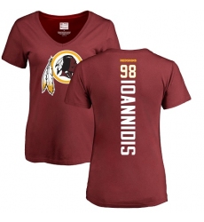 NFL Women's Nike Washington Redskins #98 Matt Ioannidis Maroon Backer T-Shirt