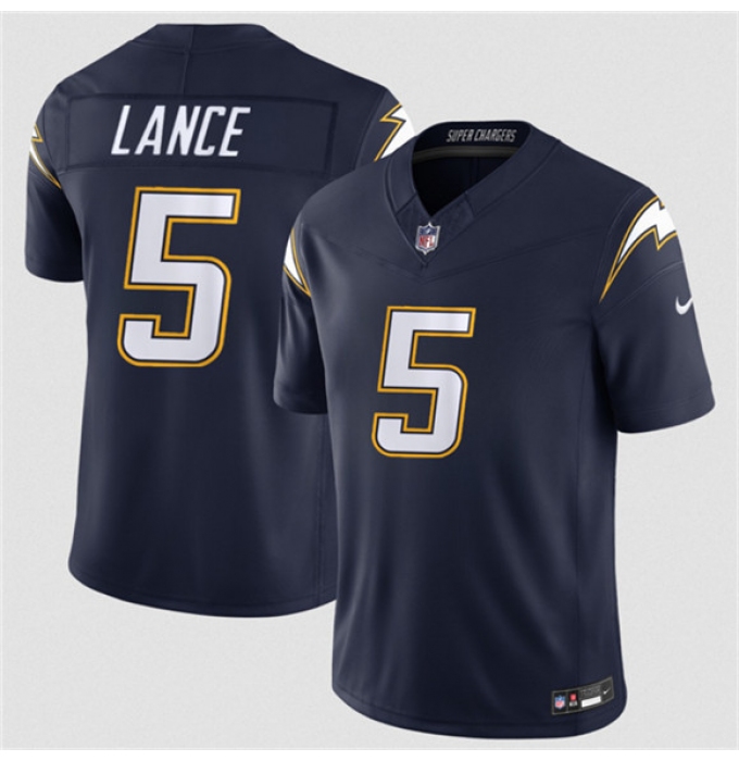 Men's Los Angeles Chargers #5 Trey Lance Navy 2026 F.U.S.E. Alternate Vapor Limited Football Stitched Jersey