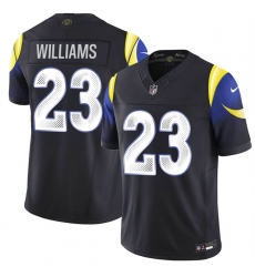 Men's Los Angeles Rams #23 Kyren Williams Black 2025 F.U.S.E. “Rivalries” Vapor Limited Football Stitched Jersey