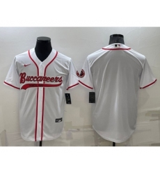 Men's Tampa Bay Buccaneers Blank White Stitched Cool Base Nike Baseball Jersey