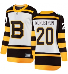 Women's Boston Bruins #20 Joakim Nordstrom White 2019 Winter Classic Fanatics Branded Breakaway NHL Jersey