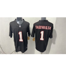 Men's Atlanta Falcons #1 Tua Tagovailoa Black F.U.S.E. Vapor Untouchable Limited Stitched Football Stitched Jersey
