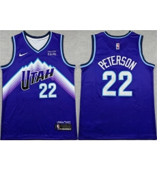 Men's Utah Jazz #22 Darryn Peterson Purple 2026 Draft Icon Edition Stitched Basketball Jersey