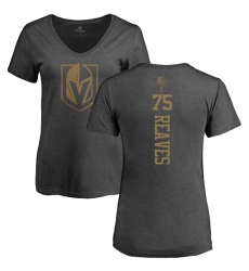NHL Women's Adidas Vegas Golden Knights #75 Ryan Reaves Charcoal One Color Backer T-Shirt