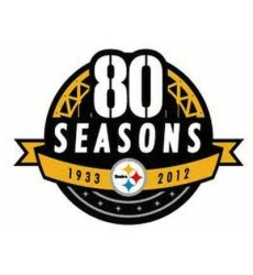 Stitched Pittsburgh Steelers 80th Anniversary Jersey Patch