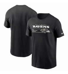 Men's Baltimore Ravens Black Division Essential T Shirt