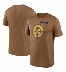 Men's Pittsburgh Steelers 2023 Brown Salute To Service Legend Performance T Shirt