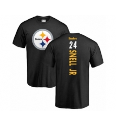 Pittsburgh Steelers #24 Benny Snell Jr. Black Backer T-Shirt