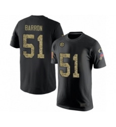 Pittsburgh Steelers #51 Mark Barron Black Camo Salute to Service T-Shirt