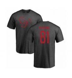 Football Houston Texans #81 Kahale Warring Ash One Color T-Shirt