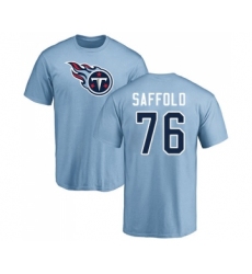 Football Tennessee Titans #76 Rodger Saffold Light Blue Name & Number Logo T-Shirt