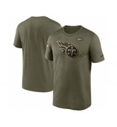Men's Tennessee Titans Football Olive 2021 Salute To Service Legend Performance T-Shirt