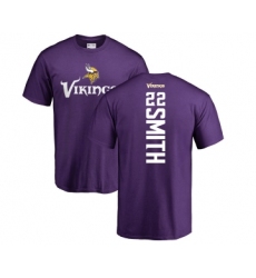 Football Minnesota Vikings #22 Harrison Smith Purple Backer T-Shirt