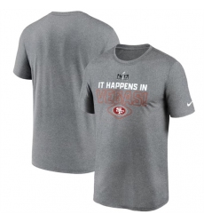 Men's San Francisco 49ers Heather Gray Super Bowl LVIII Logo Lockup T-Shirt