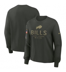 Men's Buffalo Bills Dark Green 2025 Salute to Service Sideline Dri-FIT Long Sleeve T-Shirt