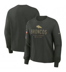 Men's Denver Broncos Dark Green 2025 Salute to Service Sideline Dri-FIT Long Sleeve T-Shirt