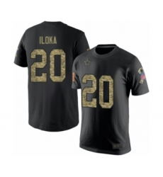 Football Men's Dallas Cowboys #20 George Iloka Black Camo Salute to Service T-Shirt