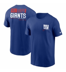 Men's New York Giants Royal Team Incline T Shirt