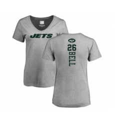 Football Women's New York Jets #26 Le'Veon Bell Ash Backer T-Shirt