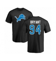 Football Detroit Lions #94 Austin Bryant Black Name & Number Logo T-Shirt