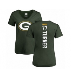 Football Women's Green Bay Packers #77 Billy Turner Green Backer T-Shirt