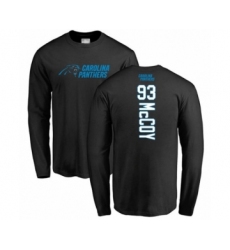 Football Carolina Panthers #93 Gerald McCoy Black Backer Long Sleeve T-Shirt