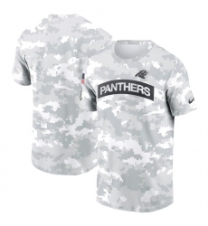 Men's Carolina Panthers 2024 Arctic Camo Salute To Service Performance T-Shirt