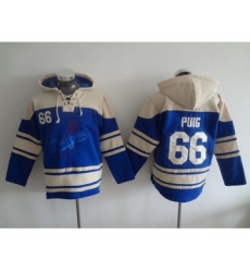 Men's Los Angeles Dodgers #66 Yasiel Puig Blue Alternate MLB Hoodie