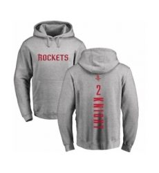 NBA Nike Houston Rockets #2 Brandon Knight Ash Backer Pullover Hoodie