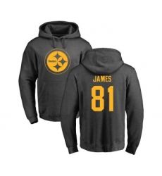 Football Pittsburgh Steelers #81 Jesse James Ash One Color Pullover Hoodie