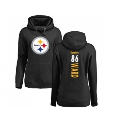 Football Women's Pittsburgh Steelers #86 Hines Ward Black Backer Pullover Hoodie
