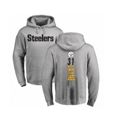 Pittsburgh Steelers #31 Justin Layne Ash Backer Pullover Hoodie