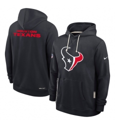 Men's Houston Texans Black Sideline Standard Issue Initial Home Dri-FIT Pullover Hoodie