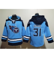 Men's Tennessee Titans #31 Kevin Byard Blue Lace-Up Pullover Hoodie