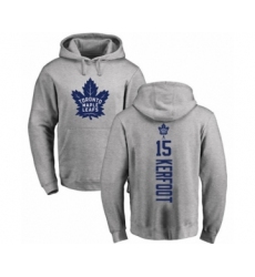 Hockey Toronto Maple Leafs #15 Alexander Kerfoot Ash Backer Pullover Hoodie