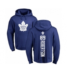 Hockey Toronto Maple Leafs #89 Nicholas Robertson Royal Blue Backer Pullover Hoodie