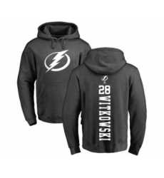 Hockey Tampa Bay Lightning #28 Luke Witkowski Charcoal One Color Backer Pullover Hoodie