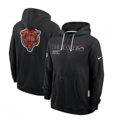 Men's Chicago Bears Black 2025 Crucial Catch Dri-FIT Hoodie