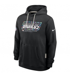 Men's Denver Broncos Black 2026 Crucial Catch Sideline Standard Issue Dri-FIT Pullover Hoodie
