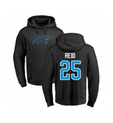 Football Carolina Panthers #25 Eric Reid Black Name & Number Logo Pullover Hoodie