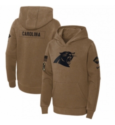 Youth Carolina Panthers Nike Brown 2023 Salute to Service Club Fleece Pullover Hoodie